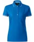 Damen-T-Shirt mit Kragen MALFINI PREMIUM PERFECTION PLAIN 253 SCHNORCHEL BLAU