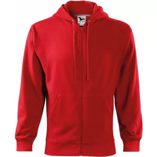  Herren-Sweatshirt MALFINI TRENDY ZIPPER 410 ROT 