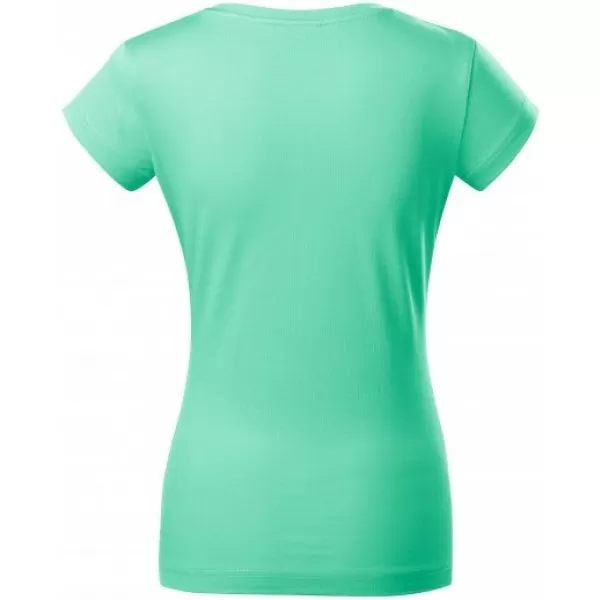  Damen-T-Shirt MALFINI FIT V-NECK 162 MINZE 