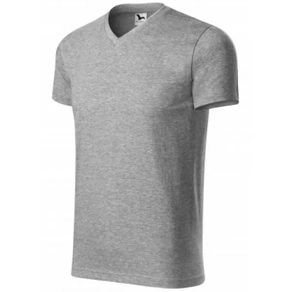 Herren-T-Shirt MALFINI HEAVY V-NECK 111 DUNKELGRAUE HIGHLIGHTS 