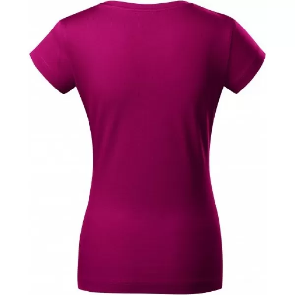  Damen-T-Shirt MALFINI FIT V-NECK 162 FUCHSIAROT 