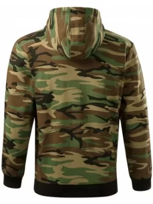 Herren-Sweatshirt MALFINI CAMO ZIPPER C19 TARNBRAUN
