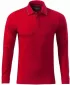 Herren-T-Shirt mit langen Ärmeln und Kragen MALFINI PREMIUM CONTRAST STRIPE LS 258 ROTE FORMEL