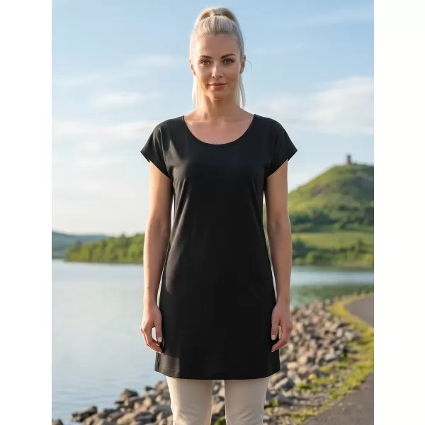  Langes T-Shirt für Damen MALFINI LOVE 123 SCHWARZ 