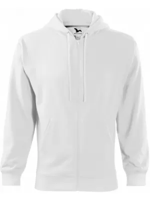 Herren-Sweatshirt MALFINI TRENDY ZIPPER 410 WEIß