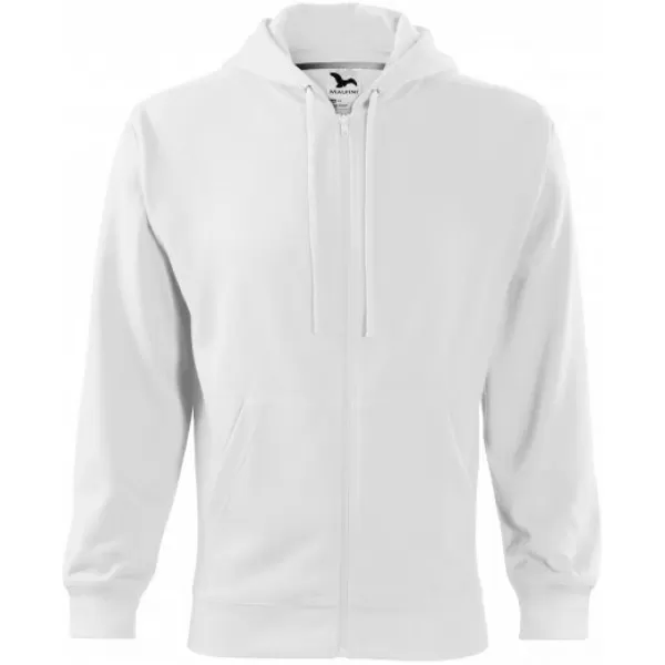  Herren-Sweatshirt MALFINI TRENDY ZIPPER 410 WEIß 