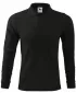 Herren-T-Shirt mit langen Ärmeln und Kragen MALFINI SINGLE J. LS 211 SCHWARZ