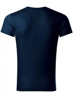 Herren-T-Shirt MALFINI SLIM FIT V-NECK 146 MARINEBLAU