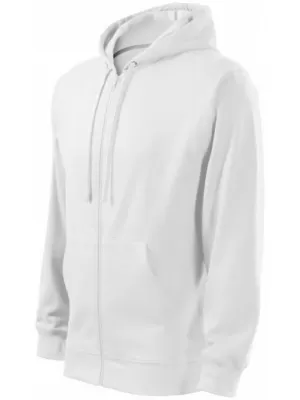 Herren-Sweatshirt MALFINI TRENDY ZIPPER 410 WEIß