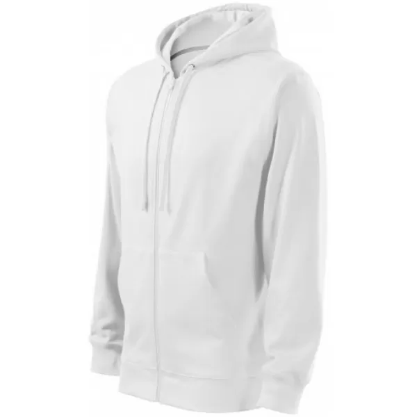  Herren-Sweatshirt MALFINI TRENDY ZIPPER 410 WEIß 