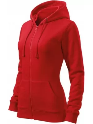 Damen-Sweatshirt MALFINI TRENDY ZIPPER 411 ROT