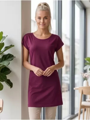 Langes T-Shirt für Damen MALFINI LOVE 123 FUCHSIE