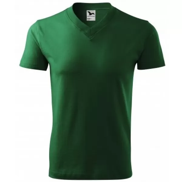  Herren-T-Shirt MALFINI V-NECK 102 FLASCHENGRÜN 
