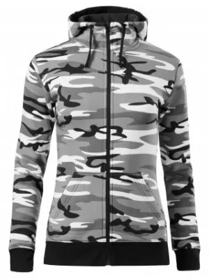 Damen-Sweatshirt MALFINI CAMO ZIPPER C20 TARNGRAU