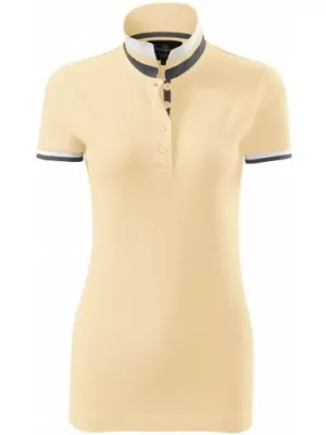Damen-T-Shirt mit Kragen MALFINI PREMIUM COLLAR UP 257 BOURBON-VANILLE