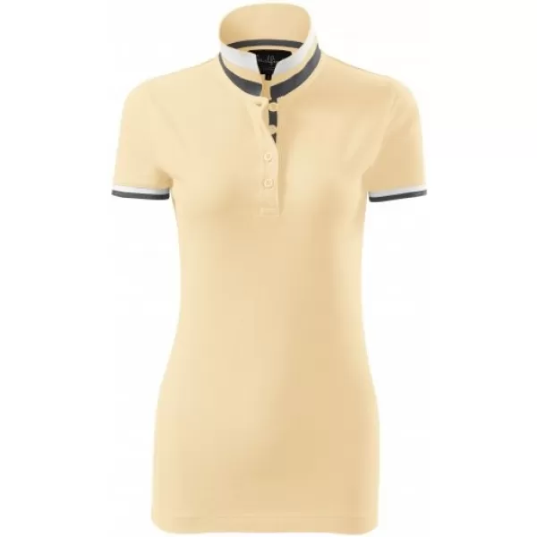  Damen-T-Shirt mit Kragen MALFINI PREMIUM COLLAR UP 257 BOURBON-VANILLE 