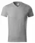 Herren-T-Shirt MALFINI HEAVY V-NECK 111 DUNKELGRAUE HIGHLIGHTS