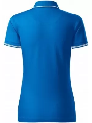 Damen-T-Shirt mit Kragen MALFINI PREMIUM PERFECTION PLAIN 253 SCHNORCHEL BLAU