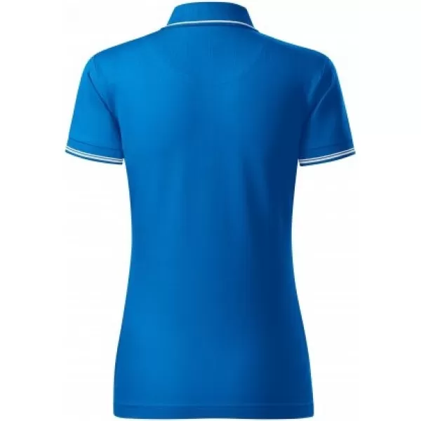  Damen-T-Shirt mit Kragen MALFINI PREMIUM PERFECTION PLAIN 253 SCHNORCHEL BLAU 