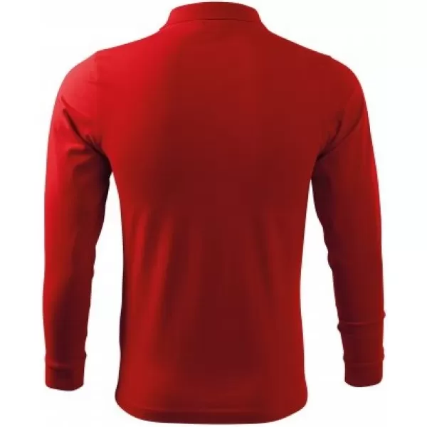  Herren-T-Shirt mit langen Ärmeln und Kragen MALFINI SINGLE J. LS 211 ROT 