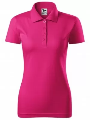 Damen-T-Shirt mit Kragen MALFINI SINGLE J. 223 MAGENTA