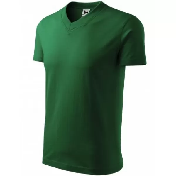  Herren-T-Shirt MALFINI V-NECK 102 FLASCHENGRÜN 