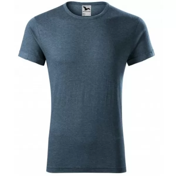  Herren-T-Shirt MALFINI FUSION 163 DUNKLE DENIM-HIGHLIGHTS 