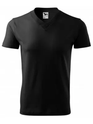 Herren-T-Shirt MALFINI V-NECK 102 SCHWARZ
