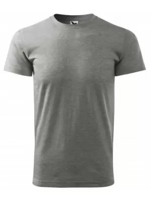 Herren-T-Shirt MALFINI BASIC 129 DUNKELGRAUE HIGHLIGHTS