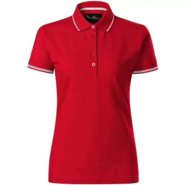  Damen-T-Shirt mit Kragen MALFINI PREMIUM PERFECTION PLAIN 253 ROTE FORMEL 