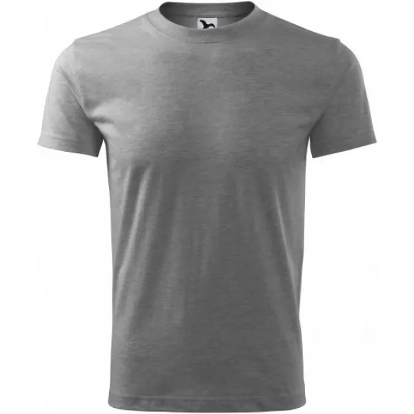  Herren-T-Shirt MALFINI CLASSIC NEW 132 DUNKELGRAUE HIGHLIGHTS 