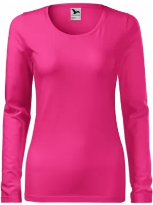 Damen-T-Shirt mit langen Ärmeln MALFINI SLIM 139 MAGENTA