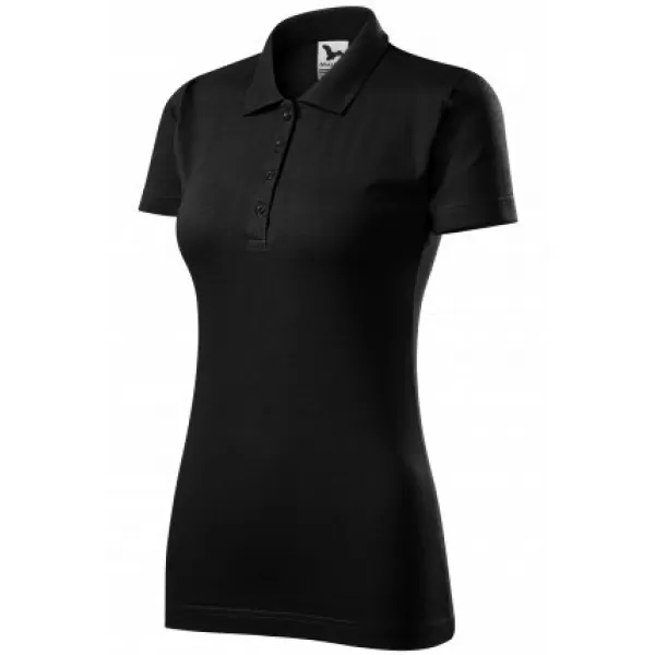  Damen-T-Shirt mit Kragen MALFINI SINGLE J. 223 SCHWARZ 