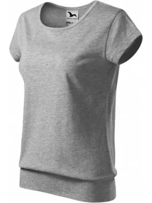 Damen-T-Shirt MALFINI CITY 120 DUNKELGRAUE HIGHLIGHTS