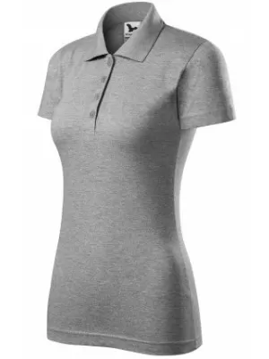 Damen-T-Shirt mit Kragen MALFINI SINGLE J. 223 DUNKELGRAUE HIGHLIGHTS