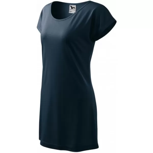  Langes T-Shirt für Damen MALFINI LOVE 123 MARINEBLAU 