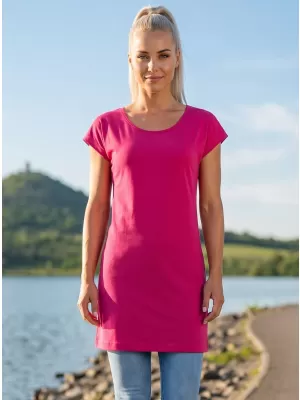 Langes T-Shirt für Damen MALFINI LOVE 123 MAGENTA