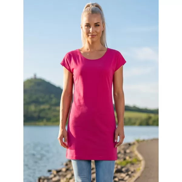  Langes T-Shirt für Damen MALFINI LOVE 123 MAGENTA 