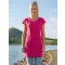Langes T-Shirt für Damen MALFINI LOVE 123 MAGENTA