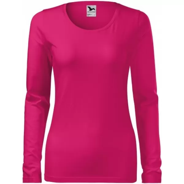  Damen-T-Shirt mit langen Ärmeln MALFINI SLIM 139 HIMBEERE 