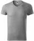 Herren-T-Shirt MALFINI SLIM FIT V-NECK 146 DUNKELGRAUE HIGHLIGHTS