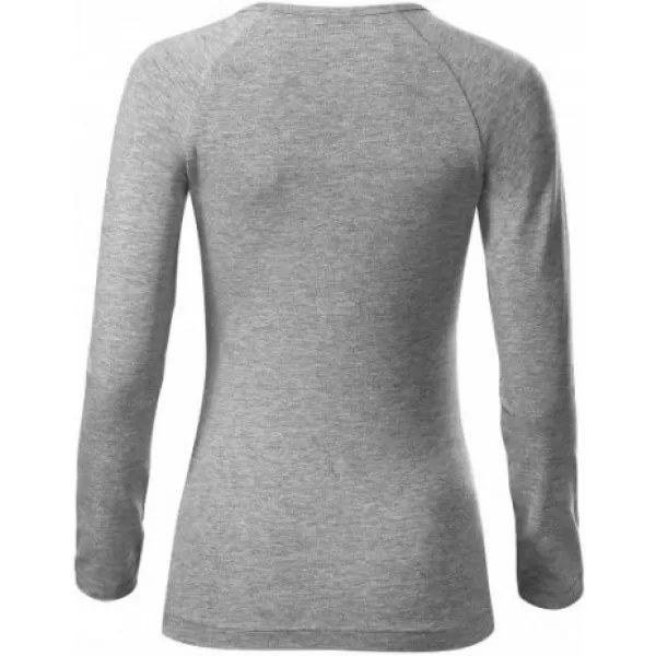  Damen-T-Shirt mit langen Ärmeln MALFINI ELEGANCE 127 DUNKELGRAUE HIGHLIGHTS 