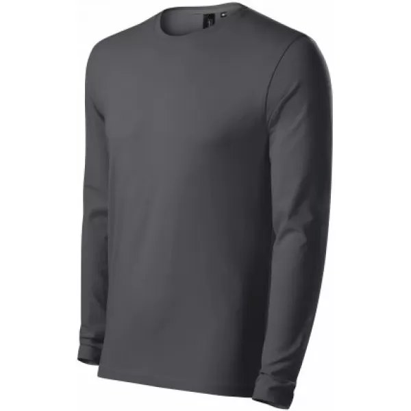  Herren-T-Shirt mit langen Ärmeln MALFINI PREMIUM BRAVE 155 HELLES ANTHRAZIT 