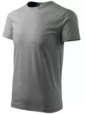 Herren-T-Shirt MALFINI BASIC 129 DUNKELGRAUE HIGHLIGHTS