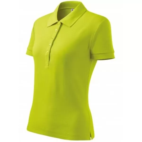  Damen-T-Shirt mit Kragen MALFINI COTTON 213 KALK 