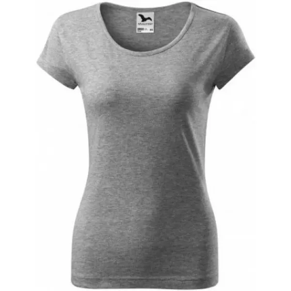  Damen-T-Shirt MALFINI PURE 122 DUNKELGRAUE HIGHLIGHTS 
