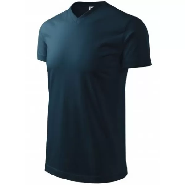  Herren-T-Shirt MALFINI HEAVY V-NECK 111 MARINEBLAU 
