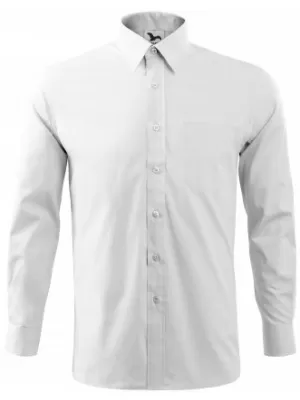 Herren-Langarmshirt MALFINI STYLE LS 209 WEIß