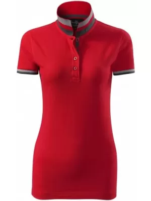Damen-T-Shirt mit Kragen MALFINI PREMIUM COLLAR UP 257 ROTE FORMEL