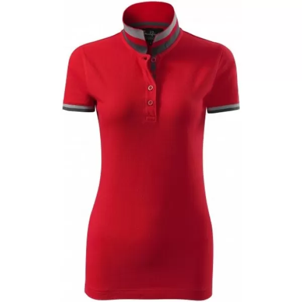  Damen-T-Shirt mit Kragen MALFINI PREMIUM COLLAR UP 257 ROTE FORMEL 